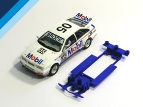 1/32 Chassis for Fly BMW M3 or Ninco Ford Sierra in White Natural Versatile Plastic