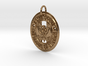 Eagle Scout Pendant in Natural Brass