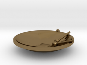 Tenor Bass "Surface" steelpan pendant, M in Polished Bronze