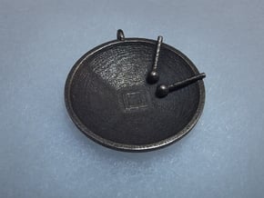 Tenor Bass "Surface" steelpan pendant, M in Polished Bronze Steel