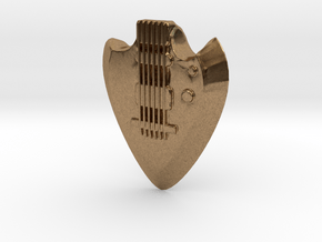 Guitar Pick 8mm in Natural Brass