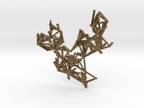 Glitch Necklace / Pendant v.1 in Polished Bronze