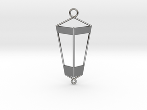 Lantern Pendant in Fine Detail Polished Silver