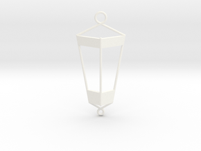 Lantern Pendant in White Processed Versatile Plastic