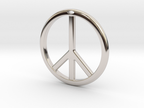 Peace Symbol in Platinum