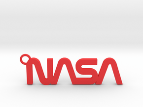 Nasa Keychain in Red Processed Versatile Plastic