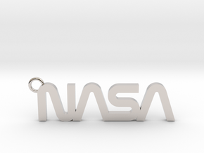 Nasa Keychain in Platinum