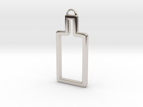 Absolute bottle in Rhodium Plated Brass