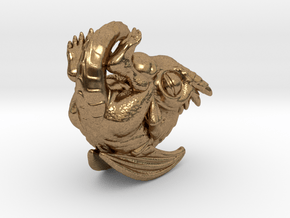 Dragon Baby Talisman in Natural Brass