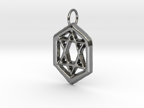 Jewish Star in Fine Detail Polished Silver