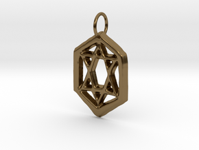 Jewish Star in Polished Bronze