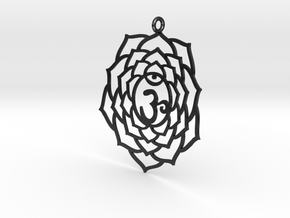 Crown Chakra Necklace in Polished and Bronzed Black Steel