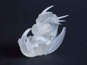 Tiny 'Crystalised' Baby Dragon in Smooth Fine Detail Plastic