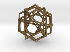 Star Dodecahedron in Polished Bronze