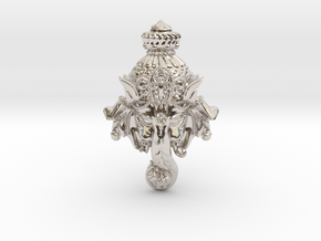 Ganesha -"Wishing Elephant" The god of wealth in Rhodium Plated Brass