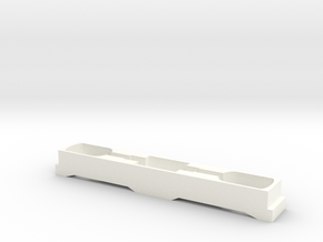 Lok "12X" Rahmen Spur TT (1/120,1-120, 1:120)  in White Processed Versatile Plastic