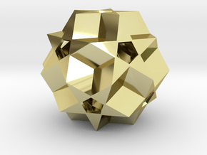 Dodecadodecahedron in 18k Gold Plated Brass