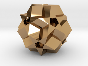 Dodecadodecahedron in Polished Brass