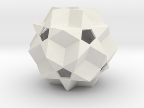 Dodecadodecahedron in White Natural Versatile Plastic