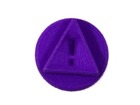 Reminder Token With Exclamation, Pandemic Legacy in Purple Processed Versatile Plastic