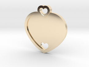 Heart Key Chain (Customizable) in 14k Gold Plated Brass