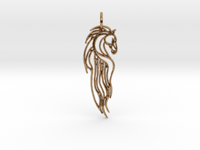 Rohan Horse Pendant in Polished Brass