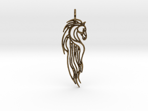 Rohan Horse Pendant in Polished Bronze