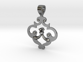 CODE: SL02FE - PENDANT in Fine Detail Polished Silver