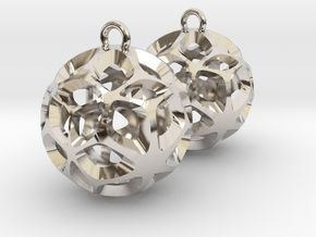 Orion-earrings in Rhodium Plated Brass