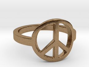 Peace Ring Size 5.5 in Natural Brass: 5.5 / 50.25