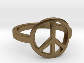 Peace Ring Size 5.5 in Natural Bronze: 5.5 / 50.25