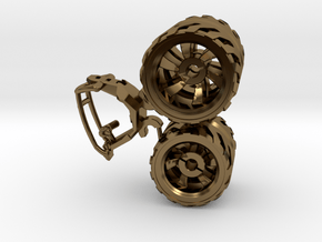 BajaRacer V1: Part 2 in set of 3 - Wheels in Polished Bronze