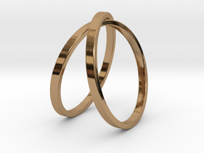 Infinity Ring in Polished Brass