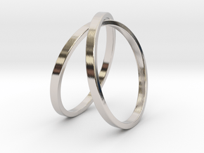 Infinity Ring in Rhodium Plated Brass