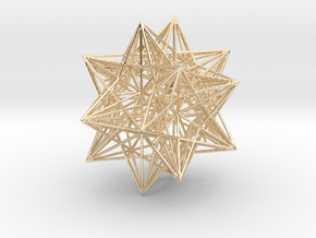 Icosahedron Stellation 3 in 14k Gold Plated Brass