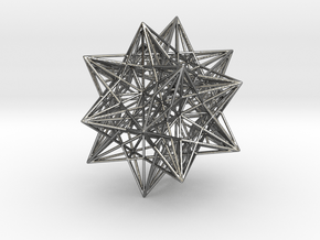 Icosahedron Stellation 3 in Polished Silver