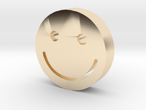 Smiley in 14k Gold Plated Brass