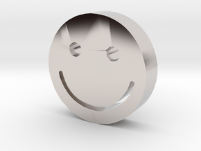 Smiley in Rhodium Plated Brass