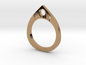 Teardrop Ring in Polished Brass
