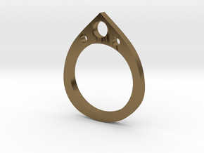 Teardrop Ring in Polished Bronze