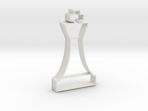 Cookie Cutter - Chess Piece King in White Natural Versatile Plastic