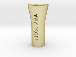 YAAMAN Pipe Bong Hybrid in 18k Gold Plated Brass