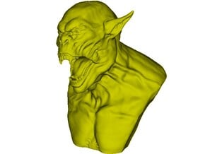 1/9 scale Orc daemonic creature bust A in Tan Fine Detail Plastic