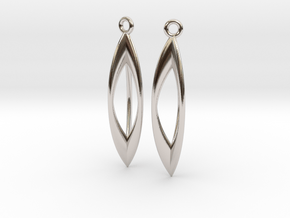 Leaf earrings in Platinum