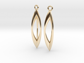 Leaf earrings in 14k Gold Plated Brass