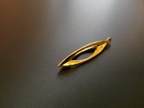 Leaf earrings in Polished Brass