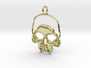 Skull Light Pendant in 18k Gold Plated Brass