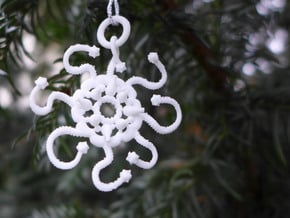 Discalia Ornament - Science Gift in White Processed Versatile Plastic