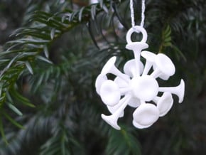 Discosphaera Ornament - Science Gift in White Processed Versatile Plastic