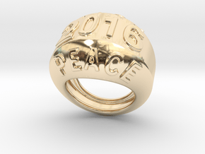 2016 Ring Of Peace 14 - Italian Size 14 in 14K Yellow Gold